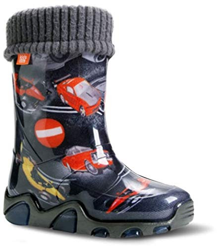 DEMAR Kinder Gummistiefel gefüttert STORMER LUX (Size 24/25 EU) Cars