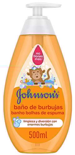 Johnson's Baby Baño de Burbujas (3 x 750 ml), gel de baño para bebé con fórmula No Llores Más, para la piel delicada de los bebés recién nacidos, crea enormes burbujas