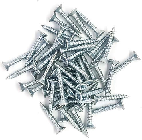 Lot de 100 petites vis à bois à tête fraisée en acier pour panneaux d'aggloméré 2,5 mm x 16 mm