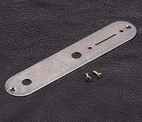 GOTOH CP-10 - RELIC Factory Aged CHROME Control Plate, Compatible with Fender Telecaster Tele