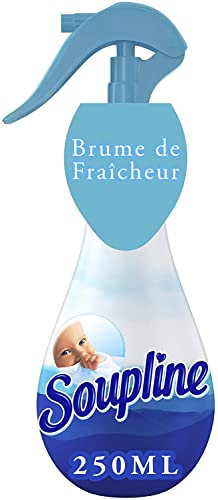 SOUPLINE - Brume de Linge Parfum Grand Air - Spray Pour Rafraîchir le Linge - Parfume Instantanément Sans Avoir Besoin de Laver - Complément idéal à votre adoucissant - Vaprorisateur 250 ml