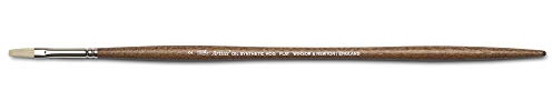 Winsor & Newton 5010402 synthetischer Künstler Ölpinsel mit hoher Elastizität & Lebensdauer, ergonomischer Stiel für Ölfarben und Alkydfarben - Flachpinsel Nr. 2