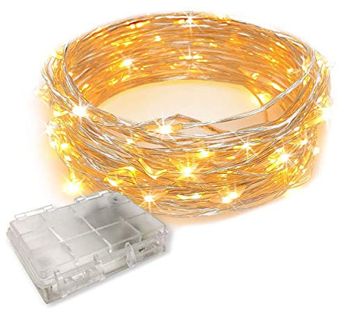 Szaerfa 10M LED Fairy String Lights Battery Powered Copper Wire Lamp Waterproof Wedding Festival Holiday Party Home Xmas Decoration