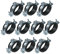 AERZETIX - Set di 10 - Fascette isofonico - supporto di fissaggio con guarnizione - per tubo Ø1/2'' 20-23mm - DIN EN 10111 - in acciaio zincato - da avvitare М8 - C49880