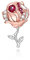FOREVER QUEEN Charms Je t'aime (I love you) Charms Fleur de Rose 3D Argent Sterling 925 Charms en or rose pour Bracelet Collier pour Femmes Filles