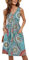 MOLERANI Damen Floral Work Casual Kleider Boho Sun Dress(Print Grün,M)
