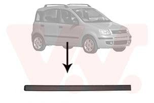 VAN WEZEL 1709424 Baguette et bande protectrice porte avant droite gris