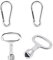 Pack of 2 Triangular Wrench, Triangular Wrench, Wheelie Bin, Metal Triangular Socket Spanner, Triangular Tap Key, Universal with Carabiner Hook for Electric Cabinet, Gas, Box, Cabinet
