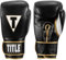 TITLE Boxeo Mexican Leather Training Gloves Quatro Hook & Loop Velcro Glove (14oz, Black/White)