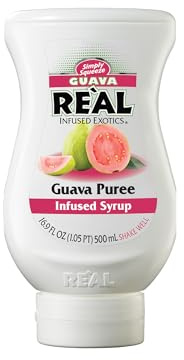Reàl Syrup | Guava Puree Infused Fruit Syrup | 500ml | All-natural ingredients mix easily into desserts, baking, smoothies, and cooking to provide a real fruit flavor boost.