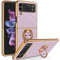 Knoowcase for Samsung Galaxy Z Flip 4 Phone Case, Samsung Z Flip 4 5G Case Rotatable Stand Ring Shockproof TPU Cover Protective Slim Phone Cover for Galaxy Z Flip 4, Purple