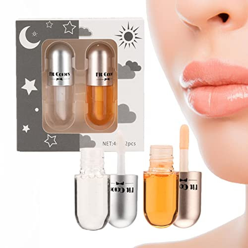Richolyn Lip Plumper-Glanz - Moisturizer Lip Glaze für feuchtigkeitsspendende | Revitalisierendes und feuchtigkeitsspendendes Ginger Essence Lips Plump Shine getöntes Lippenöl-Set für Damen