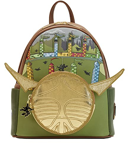 Loungefly Harry Potter Mini Backpack Golden Snitch Nue offiziell Grün One Size