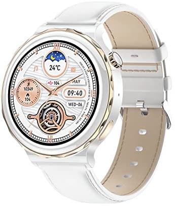 FORSINING Smartwatch, Fitness-Tracker, Herzfrequenzmesser, wasserdichte Smartwatch für Herren und Damen, Anruf tätigen/beantworten, Smart-Uhr, Weiß für Damen