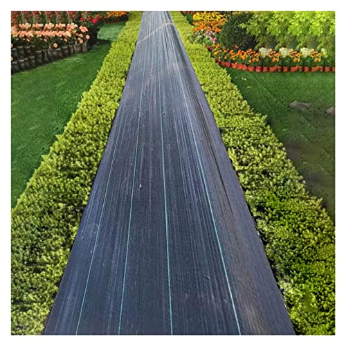 Unkrautvlies 60cm Breit Schwarz für Gemüsegarten, Bäume Und Landschaft, 10m/20m/30m/40m/50m/60m/70m/80m/90m/100m/200m Unkraut-Sperrgitter-Gewebe Hochbelastbar Weed Block Gartenarbeit Matte ( Color : W