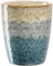 LEONARDO Matera Becher - Große Kaffeetasse aus Keramik - Inhalt 300 ml - Handarbeit - Mikrowellengeeignet, spülmaschinenfest - 1 Stück in beige/anthrazit/blau