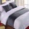 Bettläufer, Queensize-Bett, weicher Samt, Dekoration, Bettbezug, grau, Luxus-Tagesdecke, Bettläufer, für Fuß des Bettes, Schal, Bett, Endhandtuch für Hotel, Schlafzimmer, Hochzeitszimmer, 260 x 50 cm