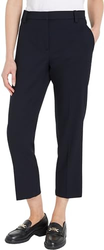 Tommy Hilfiger Damen Chino Hose Md Core Slim Straight Pant Slim Fit, Blau (Desert Sky), 36