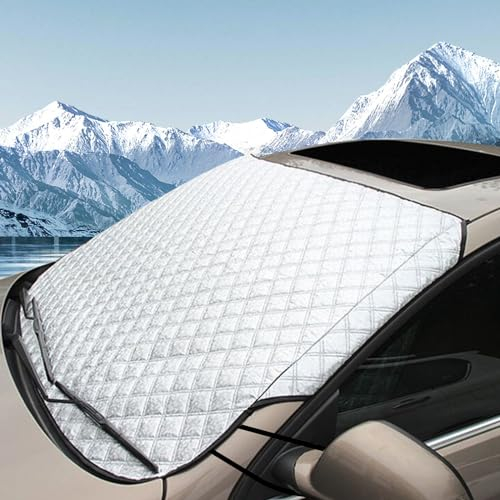Corpower Frontscheibenabdeckung Auto Windschutzscheiben Abdeckung, Winter Windschutzscheibenabdeckung, Faltbar, Schnee, Frost, Sonne, Staub für die Auto, SUV (145 x 100cm)
