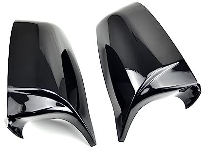 PAREKS Rückspiegel Spiegelkappen,für BMW E60 E61 F10 F11 2011-2015 F01 F02 2009-2011,Ersatz-Seitenspiegelkappen Rückspiegelkappe Spiegelabdeckung Ersatz,B-Bright Black