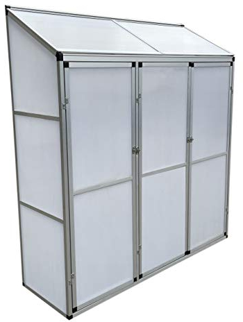 Serra per pomodori, serra per piante in alluminio, piccola senza parete posteriore, 182 x 52 x 190 cm