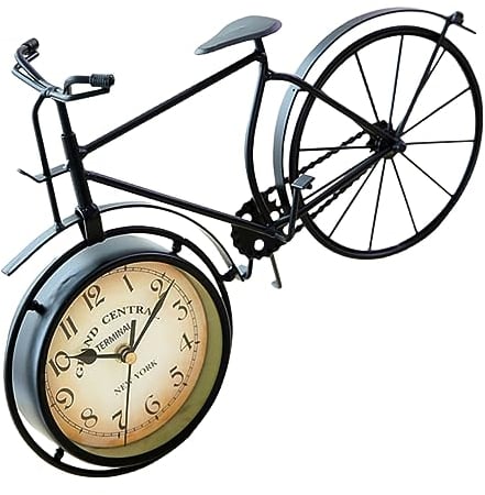 ABOOFAN Fahrradwecker Aus Metall Mit Alter Weckerästhetik Kleiner Nachttischwecker Im Vintage Stil Cooler Wecker Für Büro Und Wohnzimmer