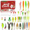 Angelköder-Adventskalender 24 Days Christmas Countdown Fish Tackle Set,Angelköder Christmas Countdown Kalender 2024 Angelzubehör-Adventskalender Für Fischer, Männer, Teenager