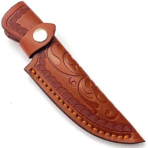 Ericetion Leather Knife Sheath for Chef's Knife, Portable Camp Outdoor Knife Tool Holder with Snap Closure