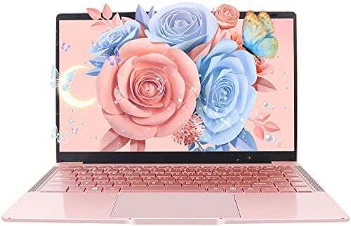 Fsjun Win 11Pro/Office 2019: laptop in oro rosa da 14 pollici, 8 G RAM 256 G, display IPS FHD, 4 core-4 thread J4105, ultra sottile, USB3.0, HDMI, PC, notebook