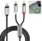 Greacesrio Câble Light vers RCA, Adaptateur Audio Auxiliaire Stéréo pour Phone 13/Pro/Pro Max/Mini/12/11/XS/X/8/7/pad avec Port Light à des Appareils RCA, 1M