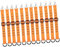 Happyyami 3 Sätze Verschiebbarer Seitenclip Klicker Sport Schiedsrichterkettenclips Schiedsrichter Uhr Schiedsrichter-handgelenkkettenclip Jersey Headset Bild Draht Nylon Orange 4 Stück * 3