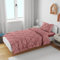 K&A® Pintuck Pinch Pleat Single Duvet Cover Set with Zipper Closure including Pillowcase – Ultrasoft Brushed Microfiber – Easy Care & Machine Washable (Dusty Pink - 137x200)