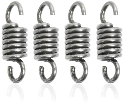4 Pezzi 50MM Molle di Trazione in Acciaio Inox, Molla di Trazione Doppio Gancio in Acciaio, Diametro Esterno 16mm, Diametro del Filo 3mm, per Applicazioni Industriali e Domestici