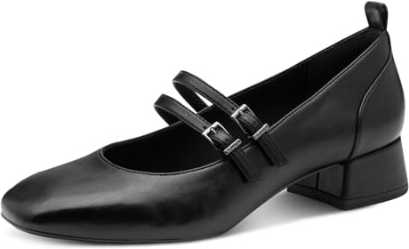 Tamaris Women's Vegan Court Shoes, Black Matte, 6.5 UK
