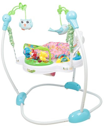 homewell Baby Jumper Activity Center mit Musik und Lichtern, 360° drehbarer Sitz, 3 Höhenverstellungen, 85 cm x 85 cm, 9 Monate - 3 Jahre