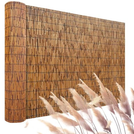 Brise Vue Roseau Cloture Canisse Bambou 1m80 Hauteur 2m X 5m Clôture En Roseau Naturel Panneau Bois Exterieur Cache Vue Exterieur Jardin Store Bambou Intérieur Rideau Pergola Extérieur 1m X 10m