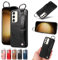 nancencen Hülle Kompatibel mit Samsung Galaxy S23 Plus Handyhülle, Silikon und PU Leder Schutzhülle mit Ringschnalle Kartenfach, Weiches Futter aus ultrafeiner Faser Stoßfest Case, Schwarz