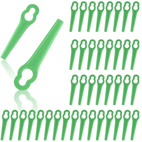OFFCUP Lames de Rechange pour Coupe Bordure, 110Pcs Lames de Tondeuse Lame Plastique Coupe Bordure Tondeuse à Gazon pour Jardin Compatibles avec GC-CT 18/24 Li, Coupe-Herbe sans Fil