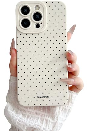 ZOEVEES for iPhone 12 Pro Max Case, Cute Polka Dot Design for Girls Women Soft TPU Camera Lens Protective Cover for iPhone 12 Pro Max, White