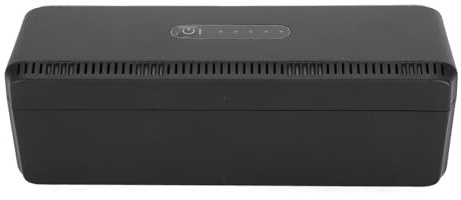 Luqeeg UPS Battery Backup, 10400mAh Double Entrée Alimentation d'alimentation Ininterrompue pour la Caméra de sécurité, 5V, 9V, 12V, 15V, 24V USB Protector Battery pour Routeur, Modem (Prise UE)