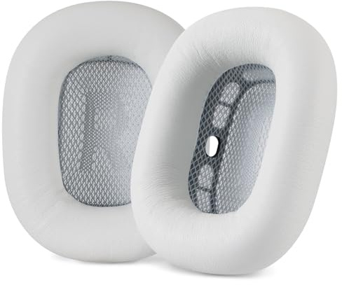 AHG Accessory House Global Sheepskin Leather Replacement airpods max ear Cushions pads compatible with Apple AirPods Max Headphones (Silver). Easy DIY Fit | High-Density Foam | Strong Magnet