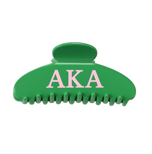 The RPZL Premium Acetate Sorority Big Hair Accessory | Oversized Claw Clip for Thick and Thin Hair | Stylish Hair Jaw Clip for Women | Girls and (Alpha Kappa Alpha - Green)
