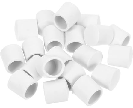 Ciieeo 20pcs Universal White Spring Door Stopper End Caps Soft Plastic Replacement Tips for Door Stop Covers with Wear Resistant Feature Suitable for Home and Other Spaces