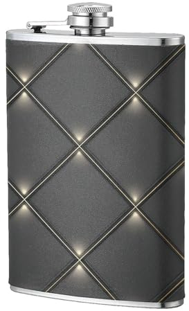 Petaca de bolsillo de metal con forma de diamante de vidrio de 8 onzas, banderas de acero inoxidable para papá, padrino de boda, viajes, camping
