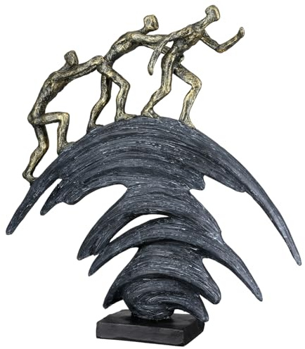Casablanca Skulptur Step by Step, Deko Figur Bronze, Kunstharz Statue Wohnzimmer, Büro Dekoration H. 37 cm x B. 36 cm - Moderne Skulpturen