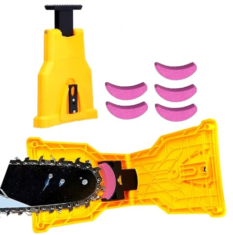 garten stadl UltraSaw - das Original - Universal Kettenschärfer für jede Kettensäge Tragbares Kettenschärfgerät für schnelle und präzise Schärfung, inklusive 5 Schleifstein