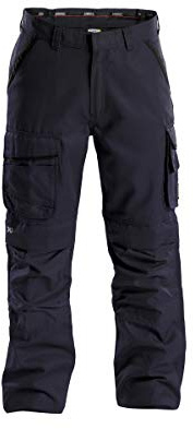 DASSY® Connor Canvas Arbeitshose mit Kniepolstertaschen - Größe 56 - NACHTBLAU/SCHWARZ