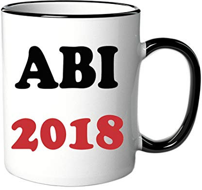 Abi 2018 Geschenk - Tasse mit Spruch zum Abitur 18 - Geschenke