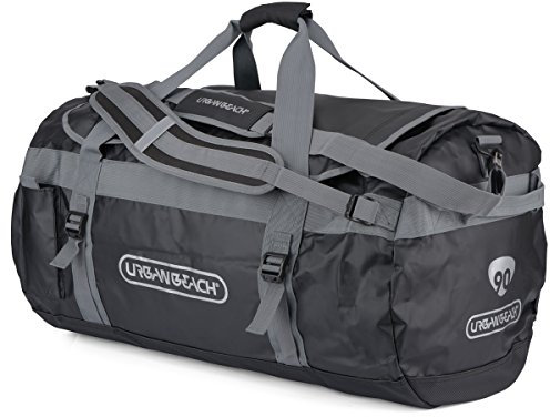 Urban Beach Reisetasche für Erwachsene mit Schultergurt und Ausweisfach, wetterfest, schwarz, 90 Liter