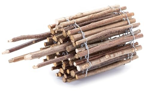 BooGardi Staketenzaun mit Rinde Rollsteckzaun Holz in 6 Varianten · 50cm hoch · 3m lang · Lattenabstand 5-7cm · Beeteinfassung Rollzaun · Beetumrandung aus Haselnuss